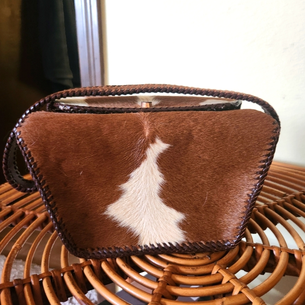 Cow print purse